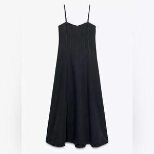 Nwt-Zara- Poplin Dress ZW Collection -L